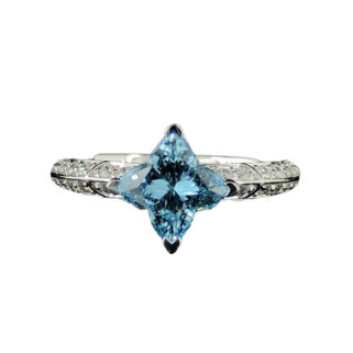 Lab Blue Diamond Rings Intense Blue Lab-Grown Diamond Ring – Delmer Group
