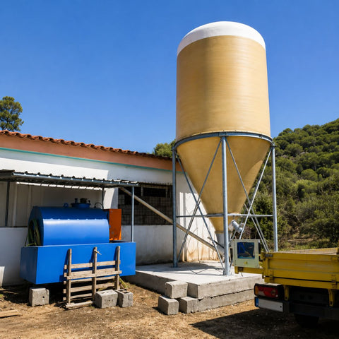 GRP Fiberglass Livestock Feed Silo