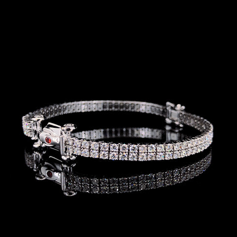 18K White Gold Lab Diamond Bracelet (F1 Formula Tennis Bracelet)