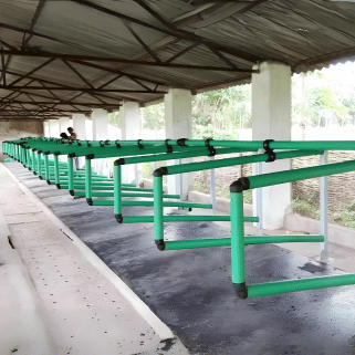 DelFlex flexible cubicle system designed for comfortable housing of cows and buffaloes