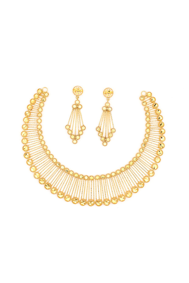 Gold Necklace with Earrings