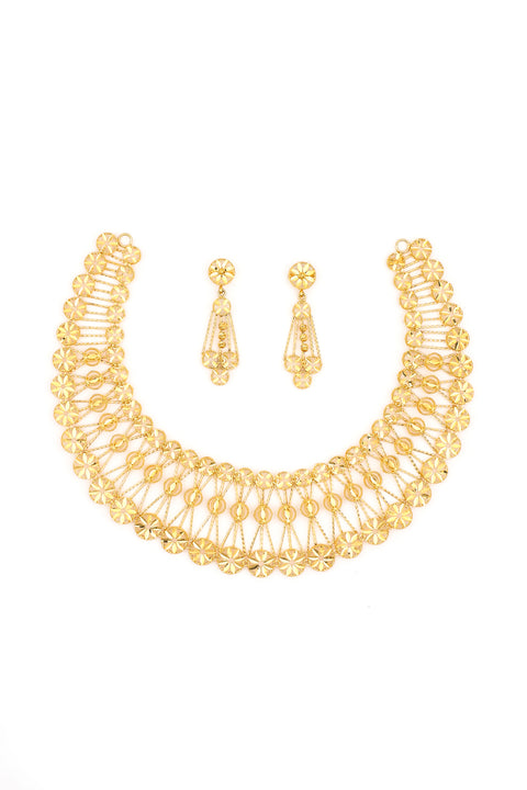 Yellow Gold Floral Collar Necklace