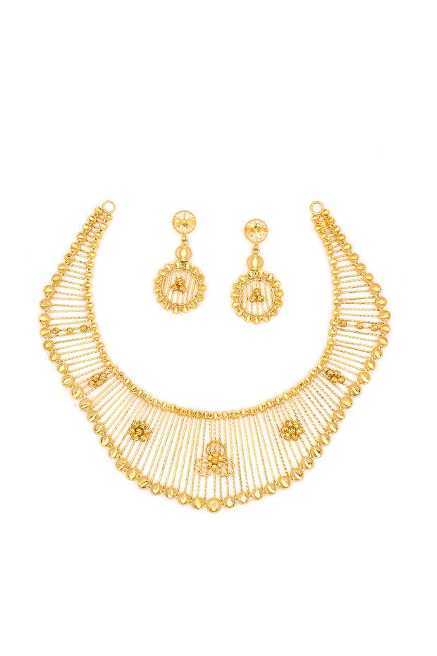 Royal Gold Necklace with earrings