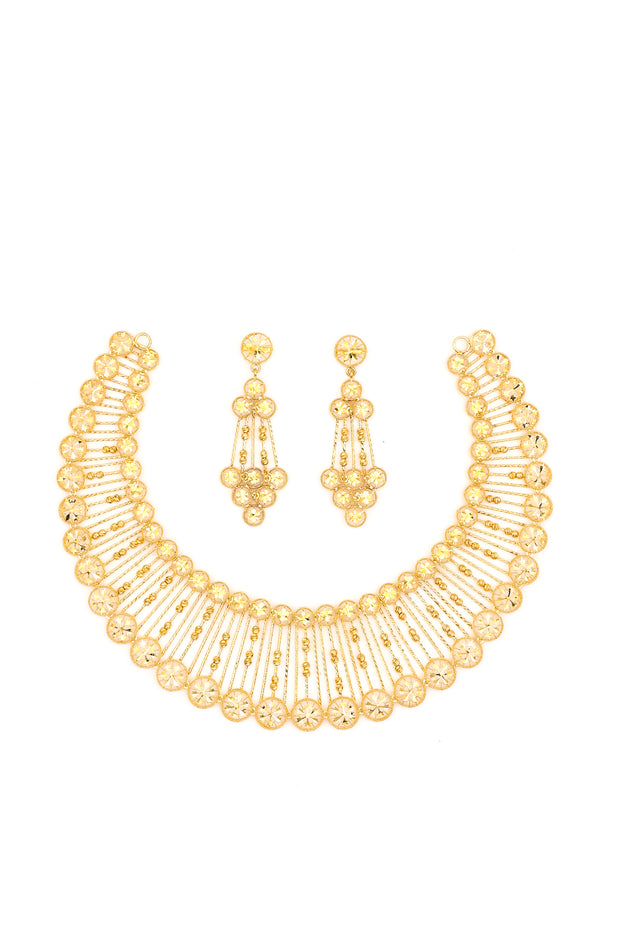 Stunning Gold Necklace with earrings