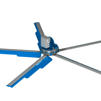 High-volume, low-speed HVLS helicopter fans optimized for ventilation and cooling in farm environments