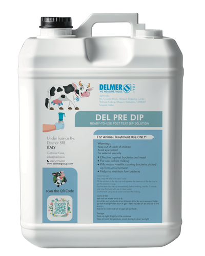 DELMER Pre Teat Dip Solution for Cows,Buffaloes,Camels & Goats